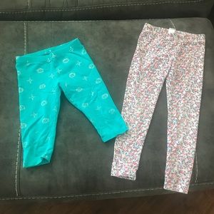 2 pairs of girls leggings
